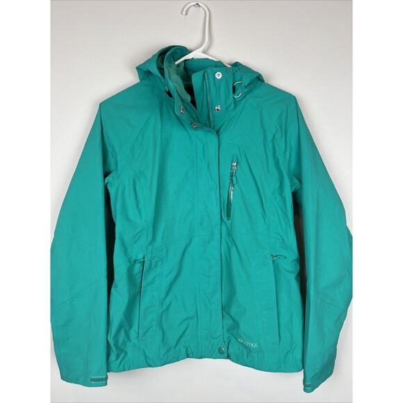 Marmot Women's Size Small 3 in 1 Winter Coat Jacket Ski Green Teal Puffer - Picture 1 of 15
